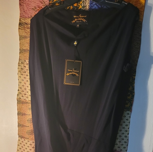 Vivienne Westwood Black Form Fit Assymetric Jersey Dress XXL - Picture 11 of 13
